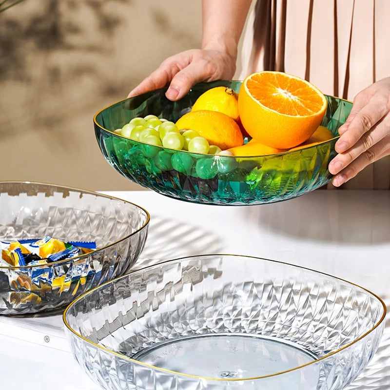 Afralia™ Crystal Fruit Plate: Multipurpose Snack & Candy Storage Tray