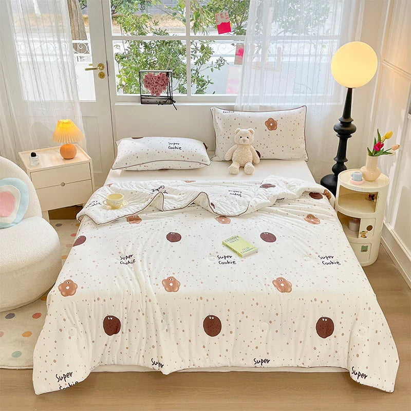 Afralia™ Kids' Summer Quilt: High-End Knitted Fabric, Super Soft & Breathable Comforter