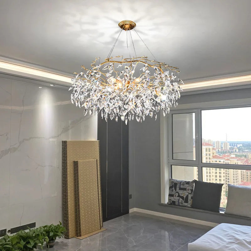 Afralia™ Luxury Crystal Chandelier: Modern LED Lighting for Home, Living Room, Hotel, Hall, and Villa Art Decor