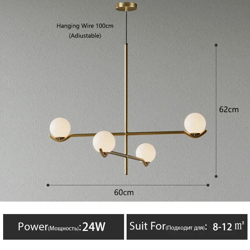 Afralia™ Modern Black Gold LED Ceiling Chandelier for Bedroom Living Dining Room
