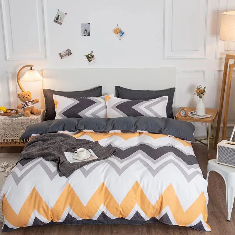 Afralia™ Pattern Printed Duvet Cover Set with 2 Pillowcases in Various Sizes