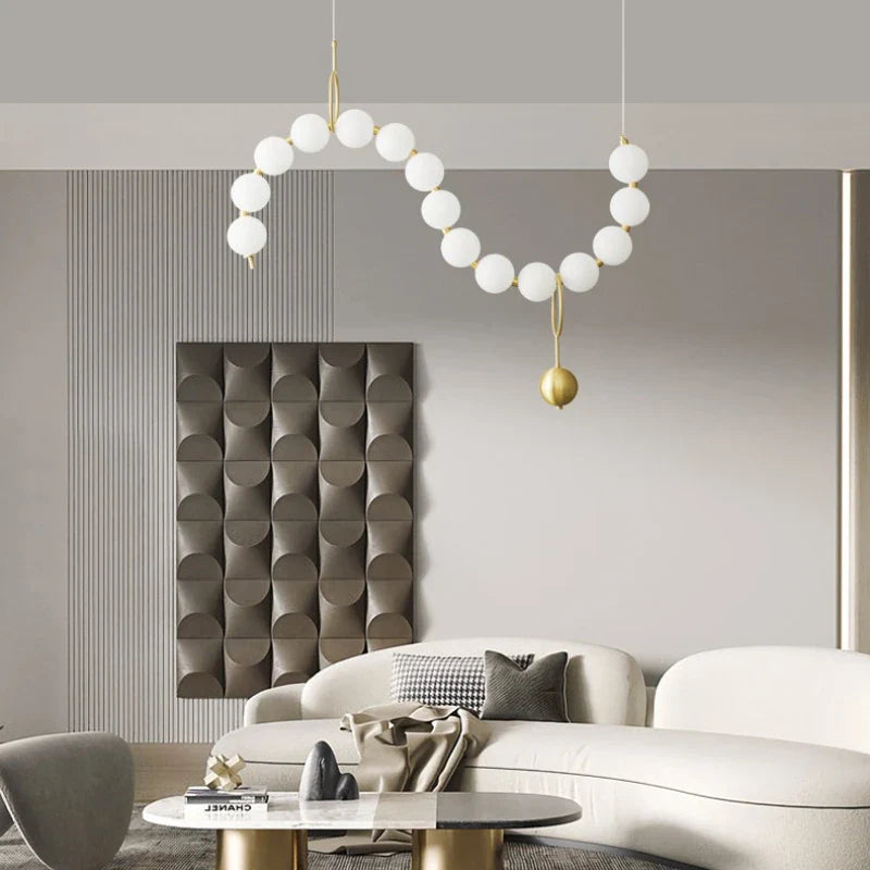 Afralia™ Pearl Design LED Pendant Light for Elegant Living, Dining, and Bar Spaces