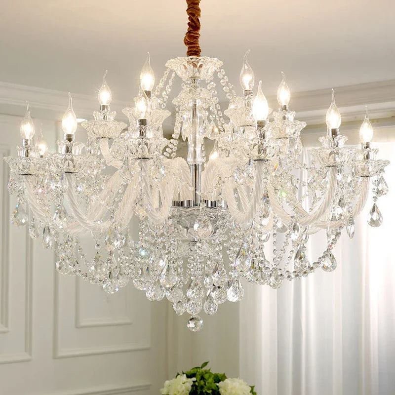 Afralia™ Crystal Chandeliers: Luxury LED Ceiling Pendant Lights for Elegant Villa Living Room