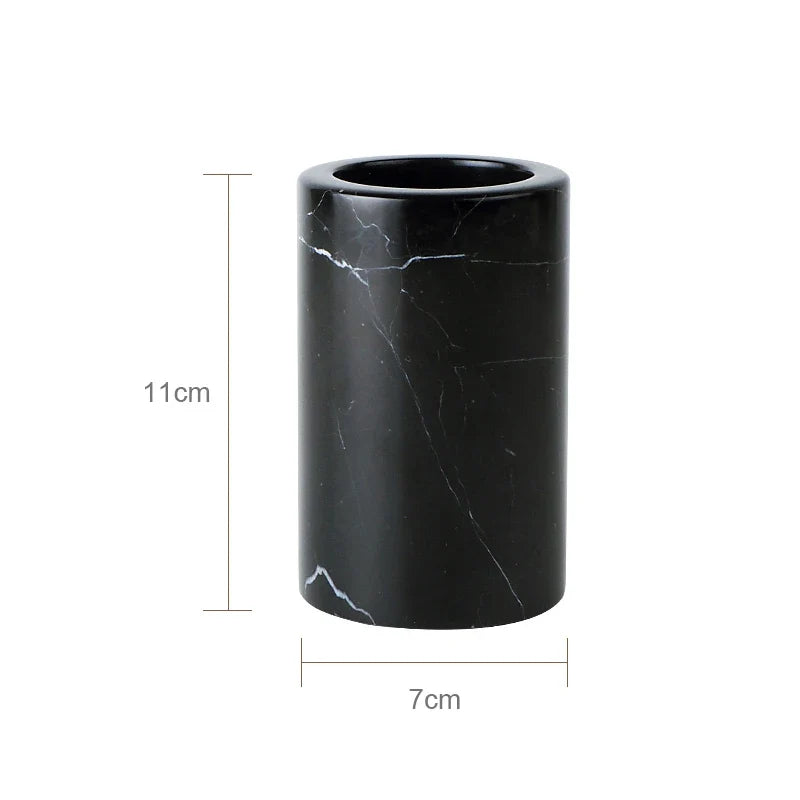 Afralia™ Nero Marquina Marble Bathroom Set - Luxury Bathroom Accessories