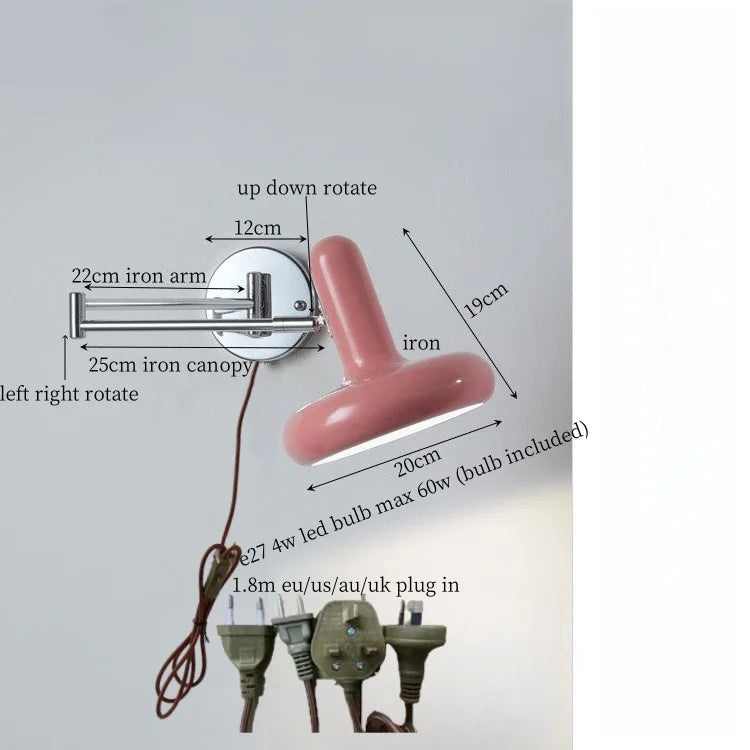 Afralia™ Milky Green LED Wall Sconce - Modern Nordic Iron Art Lamp