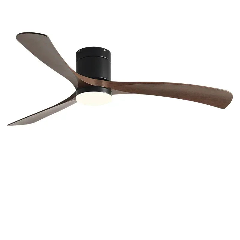 Afralia™ Modern DC Ceiling Fan with LED Light Remote Control Indoor Low Floor Design