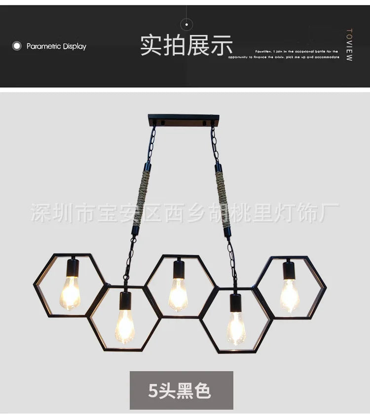 Afralia™ Industrial Style Pendant Light for Bar, Restaurant - Retro Creative Personality