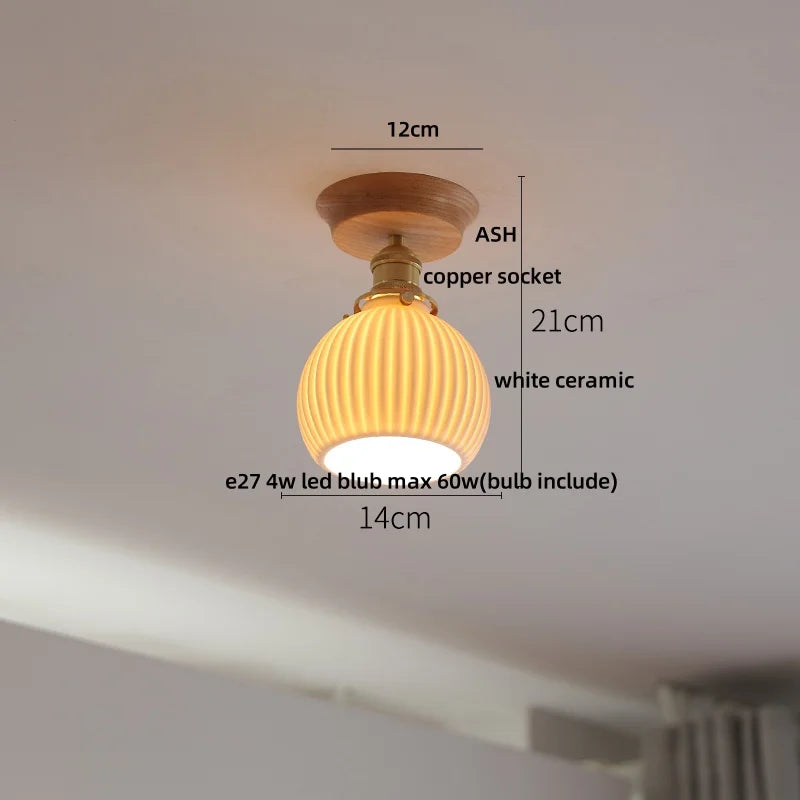 Afralia™ Clear Glass LED Ceiling Lamp Copper Socket Modern Nordic Style Lighting