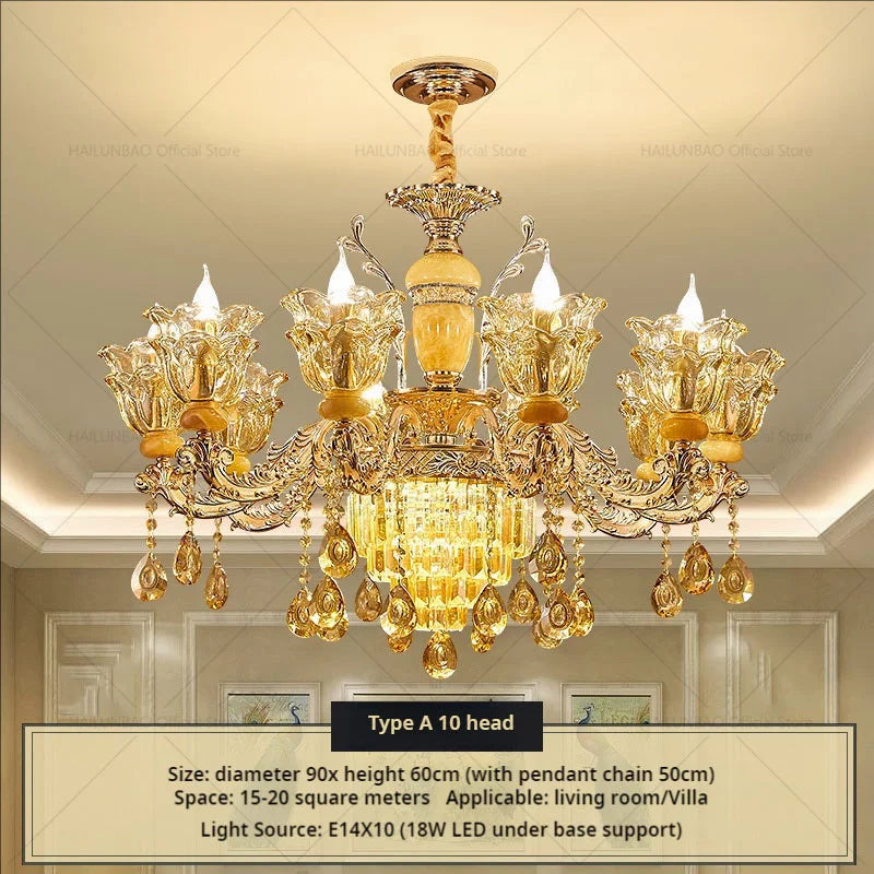 Afralia™ Luxury Crystal Chandelier for Living Room Dining Bedroom Hall Hotel
