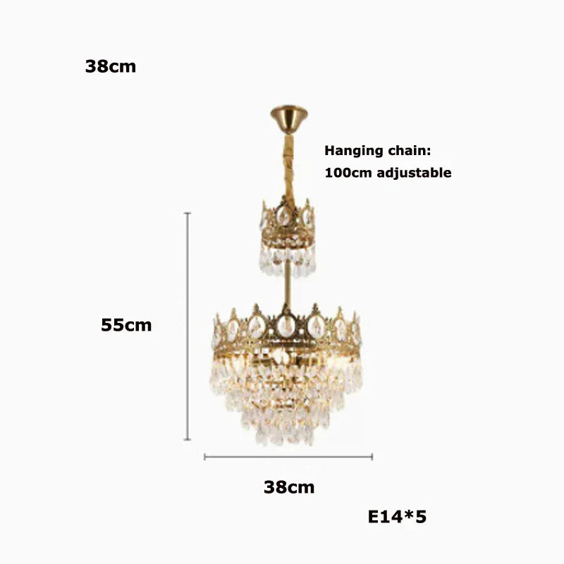Afralia™ Crystal LED Pendant Light for Living Room