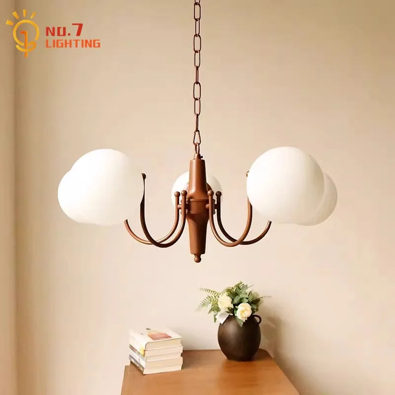 Afralia™ French Vintage Iron Art Pendant Light for Living Room Kitchen Bedroom
