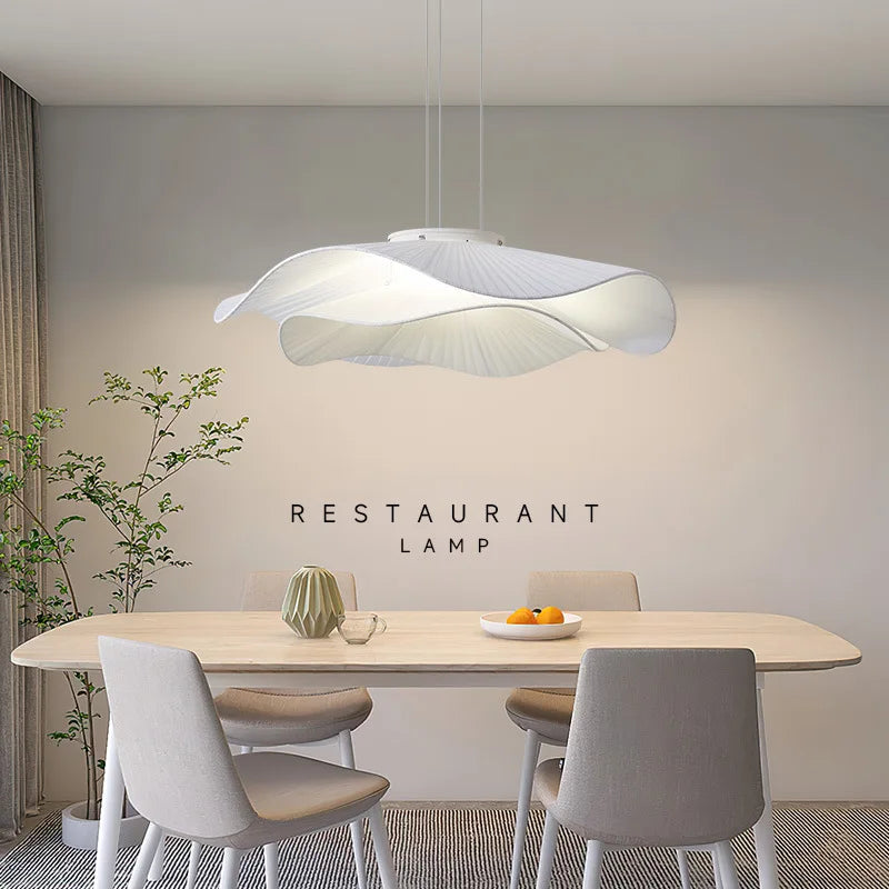 Afralia™ Fabric LED Pendant Chandelier: Modern Nordic Lighting for Dining Room, Bar, Home Decor