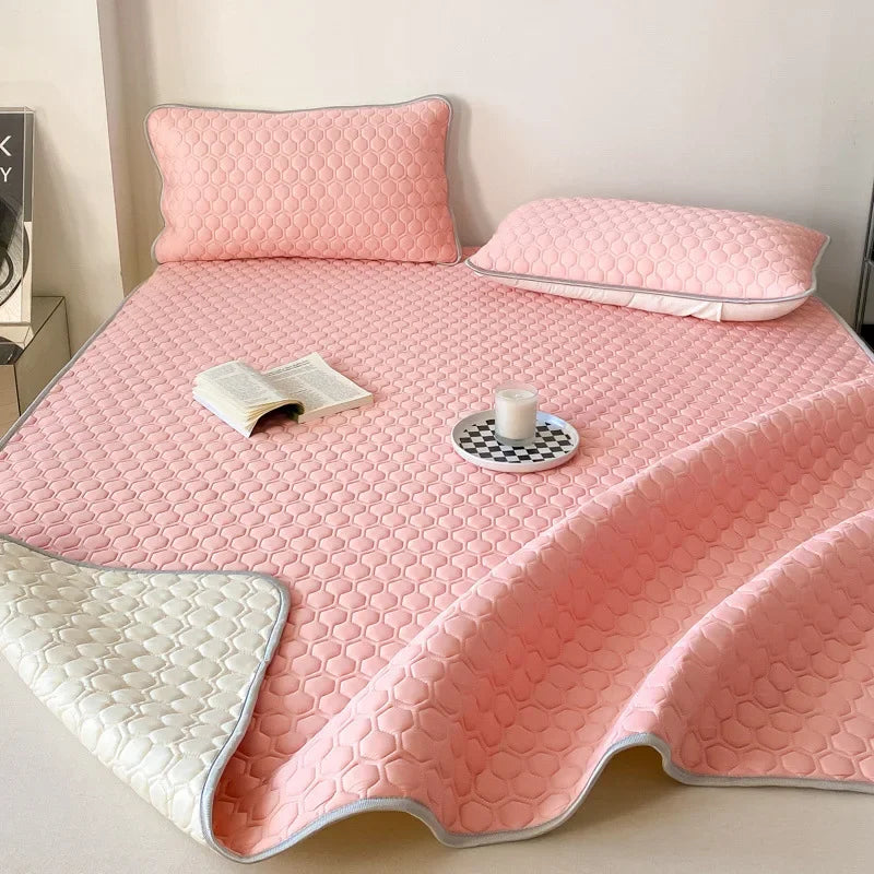 Afralia™ Cooling Mat & Pillowcase Set - Soft Summer Pad for Bed, Single/Double/Queen Sizes