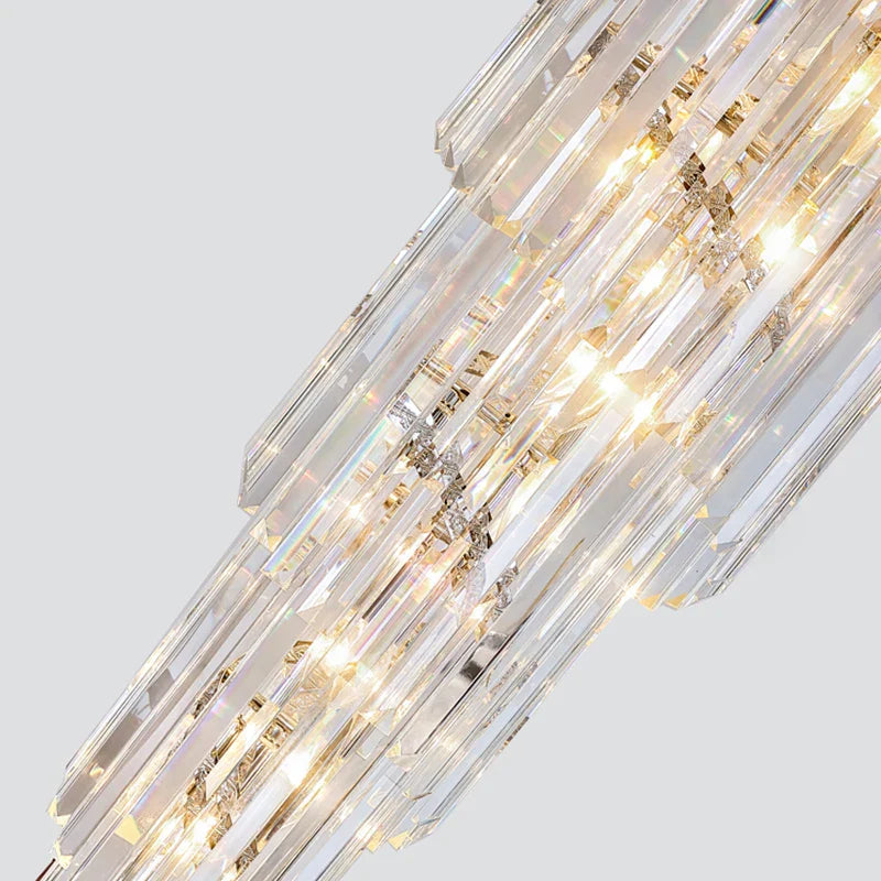 Afralia™ Gold Crystal Duplex Building LED Chandeliers - Luxury Staircase Decoration