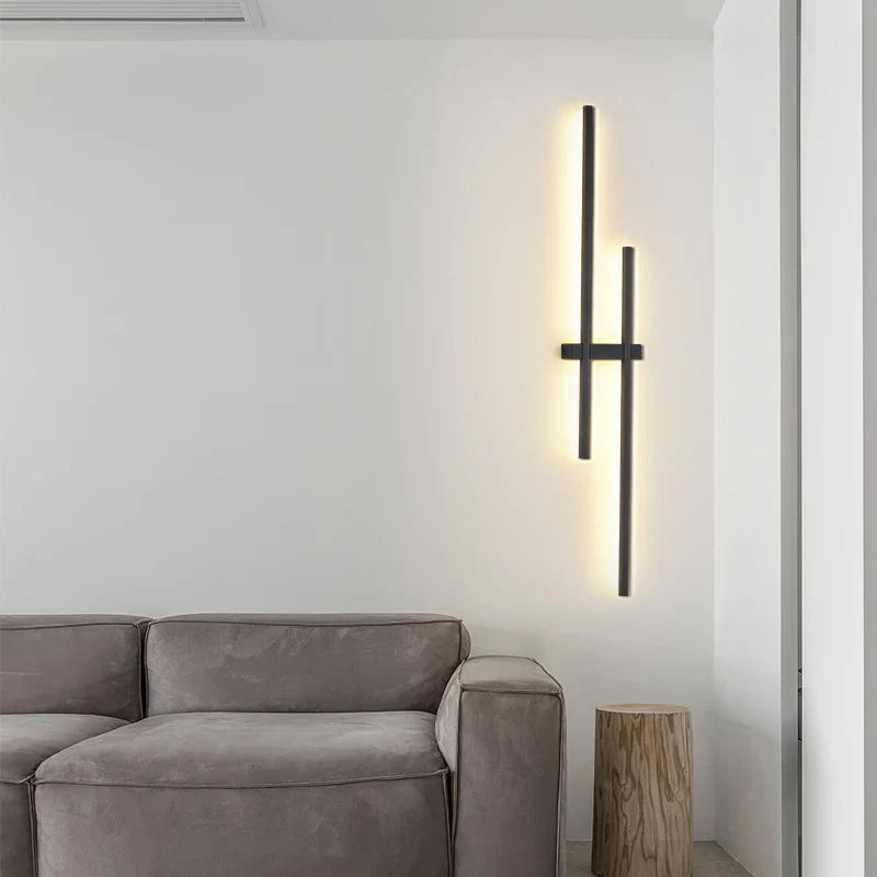 Modern LED Wall Lamp Art Deco Bedroom Sconces Black White Aluminum Afralia™