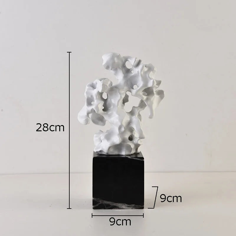 Afralia™ Coral Creative Resin Sculpture, Modern Taihu Stone Desk Ornament for Home Decor