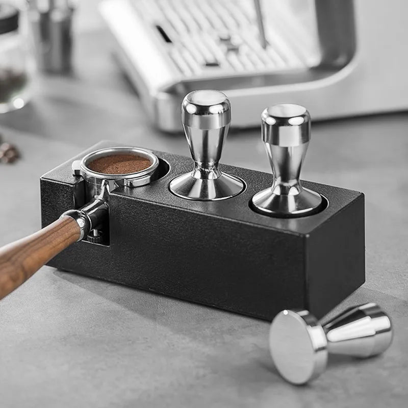 Afralia™ Stainless Steel Coffee Tamper Distributor Barista Tool 51/53/58mm Flat Base