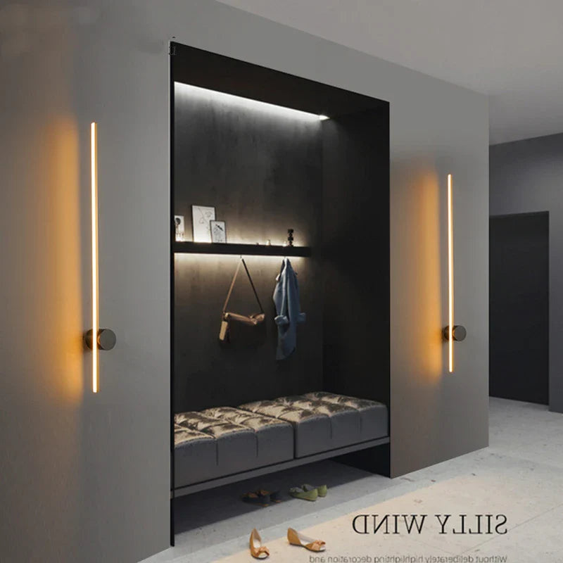 Afralia™ Copper LED Wall Lamp | Minimalist Bedroom Sconces | Atmosphere Lighting