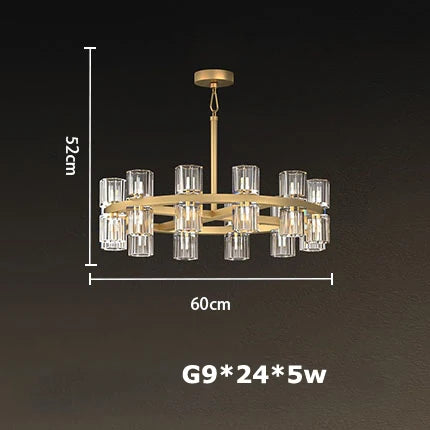 Afralia™ Crystal Black Gold Luxury LED Hanging Pendant Light for Living Room