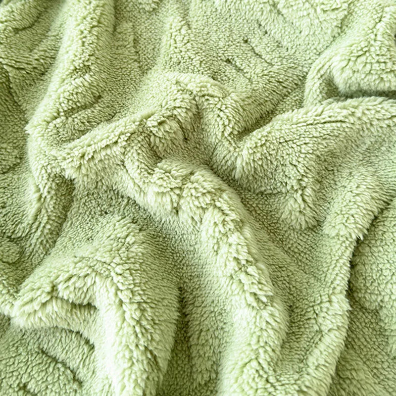 Afralia™ Jacquard Coral Velvet Sofa Cover Blanket | Soft & Warm for Spring/Autumn