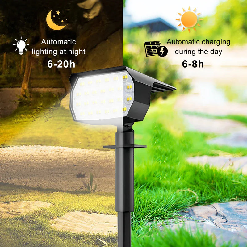 Afralia™ Solar Landscape Light: 50LED Outdoor Waterproof Garden Spotlight with 3 Color Modes