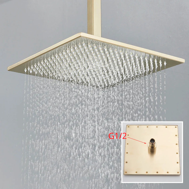 Afralia™ Thermostatic Shower Faucet with Big Rainfall Shower Head and Massage System