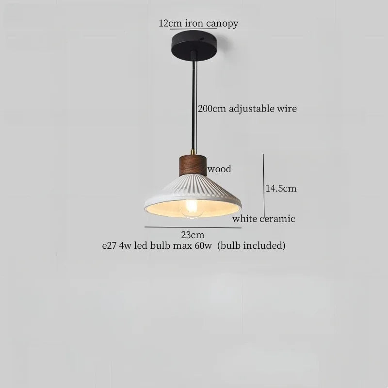 Afralia™ Nordic White Ceramic LED Pendant Light for Modern Living Spaces