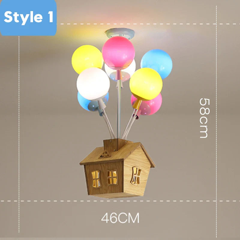 Afralia™ LED Balloon Ceiling Light Living Dining Room Baby Child Ceiling Lamp