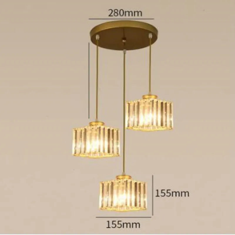 Afralia™ Square Crystal Ceiling Lamp: Modern Lighting for Living Room