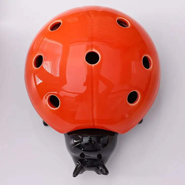 Afralia™ Seven Star Ladybug Ashtray: Cartoon Animal Ceramic Car Decor Gift