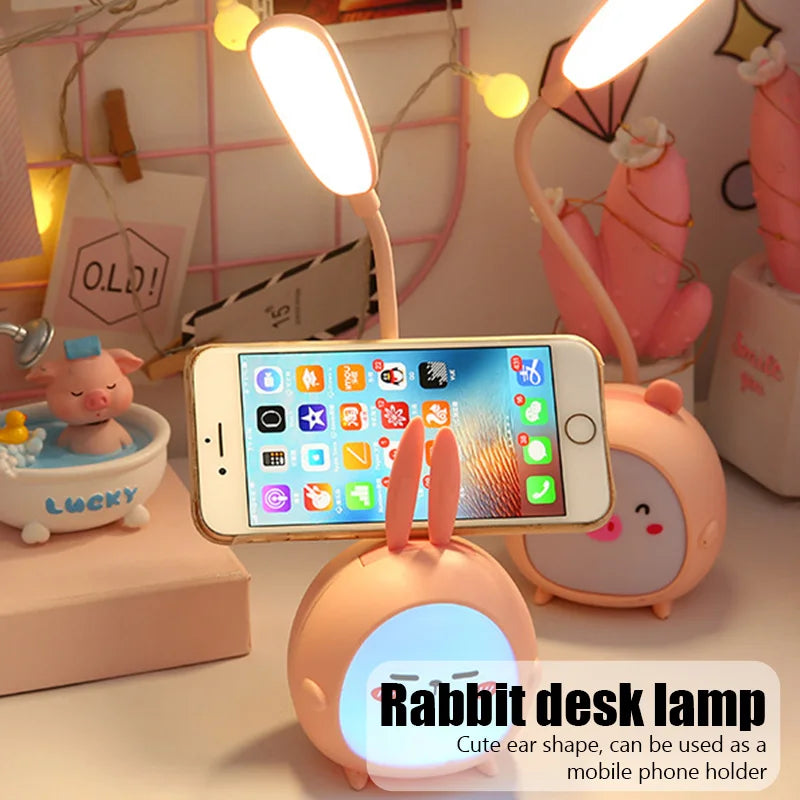 Afralia™ Cartoon LED Desk Lamp: Cute & Colorful Eye-Protective Night Light