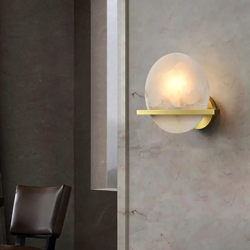 Afralia™ Luxury Marble Wall Lamp for Bedroom and Living Room Lighting