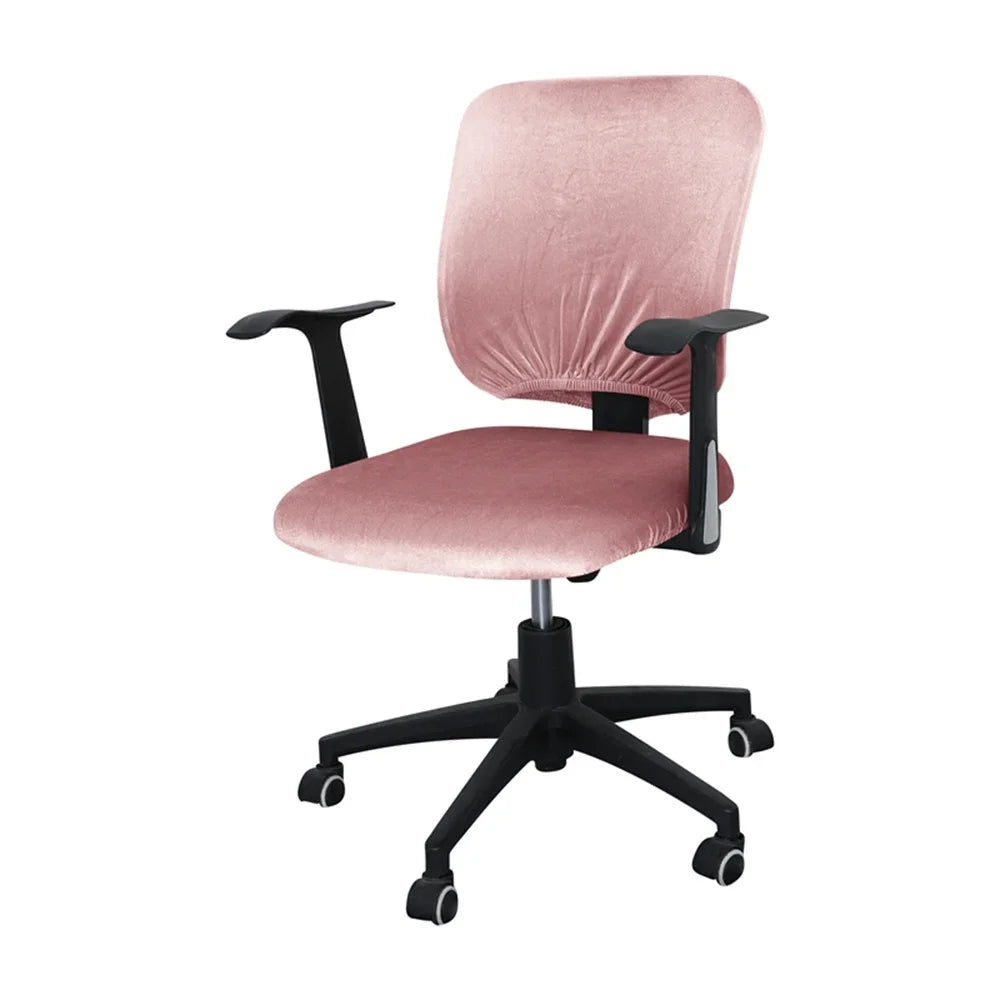 Afralia™ Velvet Office Chair Cover Slipcover: Stretch Spandex Seat Protector