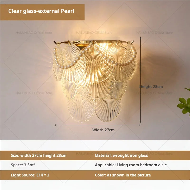 Afralia™ Luxe Crystal Glass Wall Lamp for Aisle, Living Room, Bedroom & Corridor Lighting