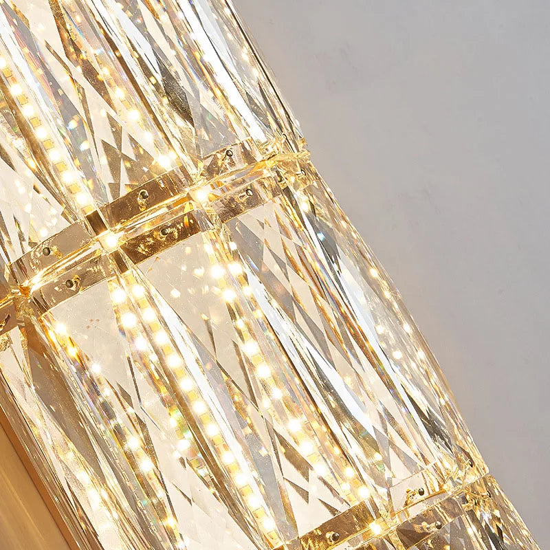 Afralia™ Crystal LED Wall Lamp for Living Room Aisle Bedroom Staircase Decoration