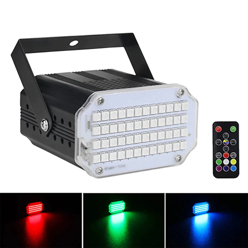 Afralia™ RGB UV LED DJ Disco Party Stage Lights With Remote Control