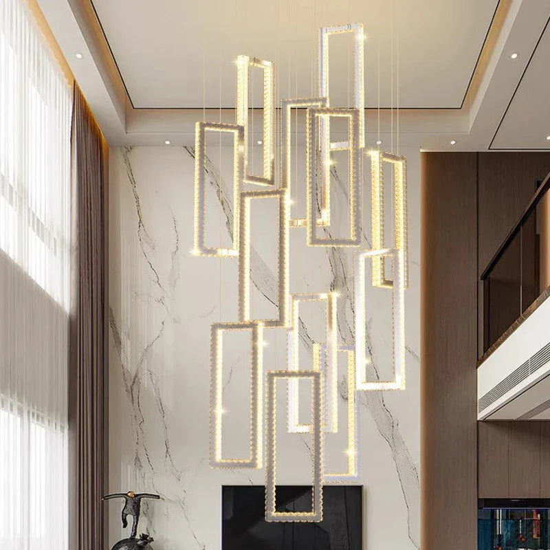 Afralia™ Crystal Pendant Lights: Modern Smart Indoor Lighting for Living Room, Dining Room
