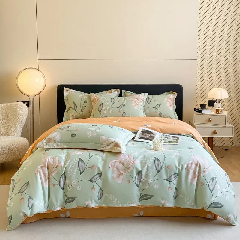 Afralia™ Pastoral Printed Cotton Bedding Sets for Comfortable Sleep