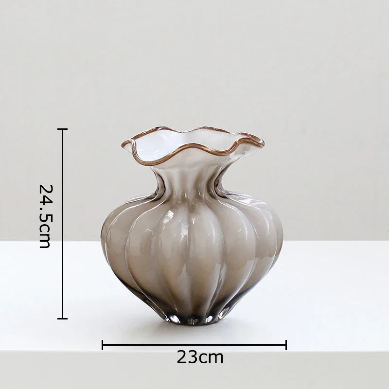 Afralia™ Floral Bud Glass Vase Hydroponics Plant Pot for Room Aesthetic Decor