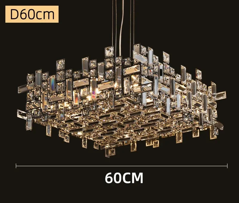 Afralia™ Elegant Crystal Chandelier for Living Room, Bedroom & Dining Area