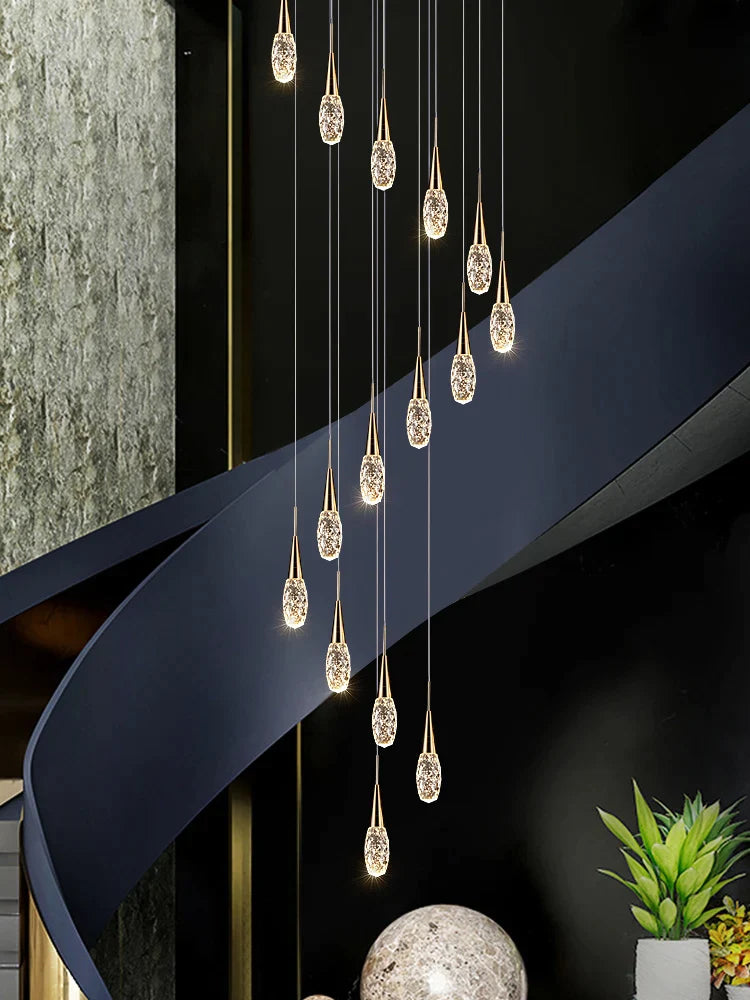 Afralia™ Modern Minimalist Nordic Chandelier for Indoor Living Room, Bedroom, and Staircase