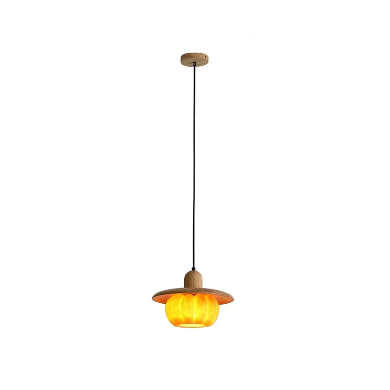 Afralia™ Modern Nordic Pumpkin Chandelier & Table Lamps Set for Living Room & Corridor