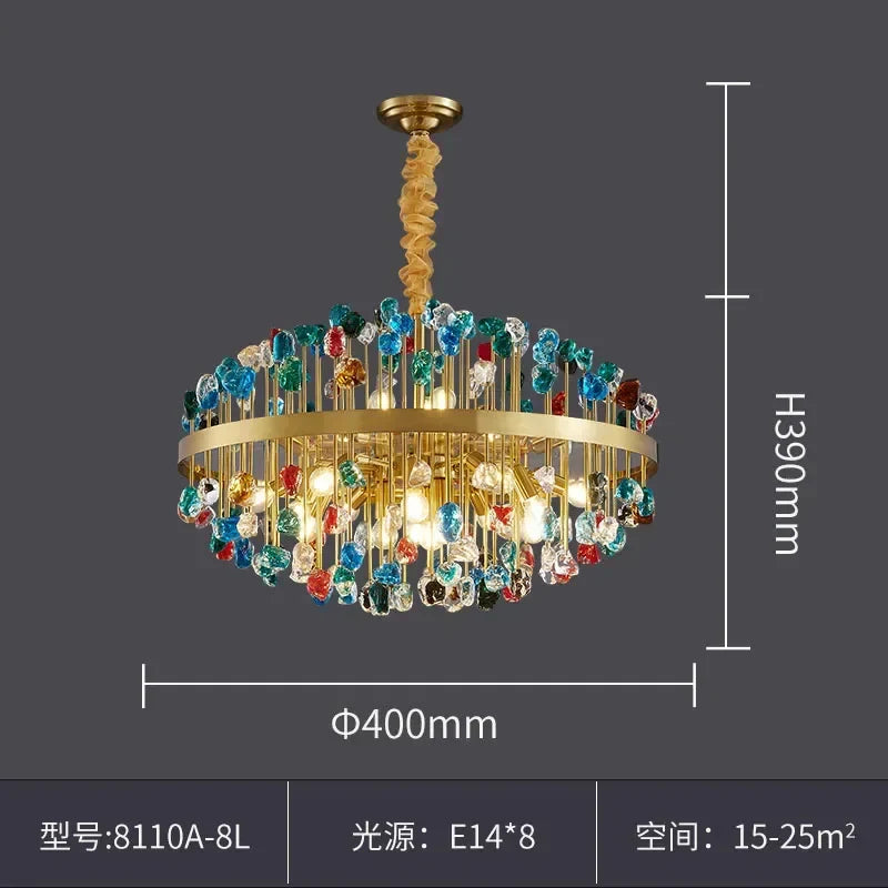 Afralia™ Crystal Chandelier LED Lighting Fixture for Dining Room & Kitchen Island