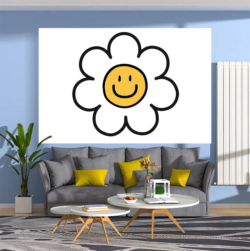 Afralia™ Smile Tapestries: Cute Home Decor Wall Hanging for Simple Dorm or Bedroom