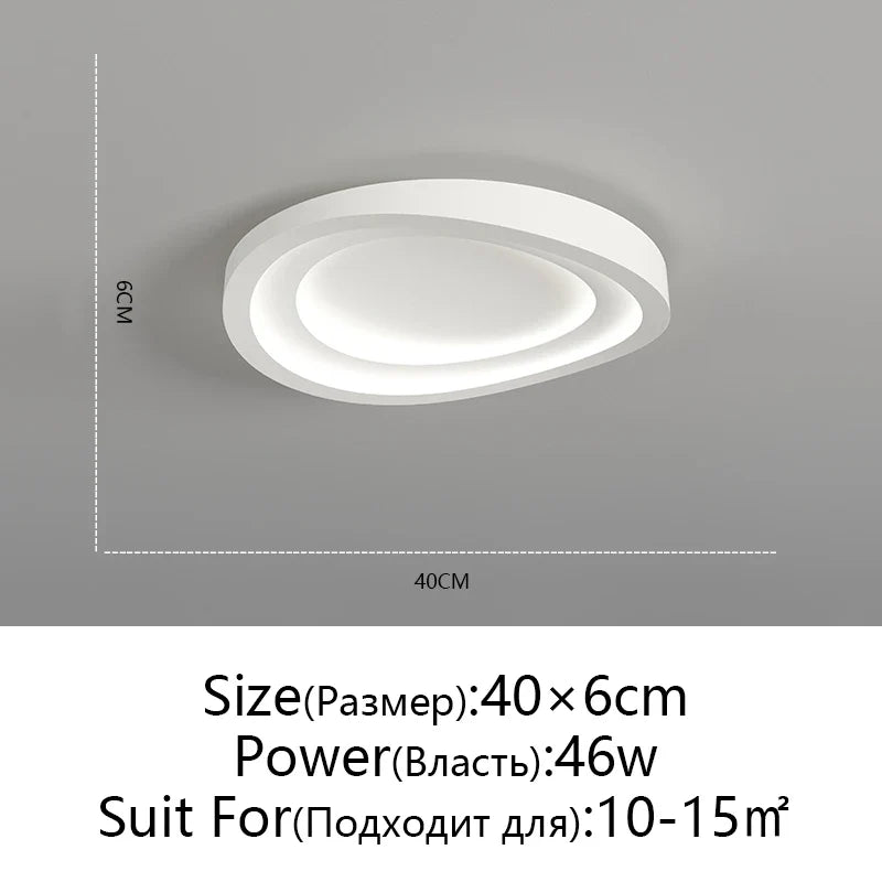 Afralia™ LED Round Ceiling Lamp with Remote Control Dimming for Modern Indoor Lighting