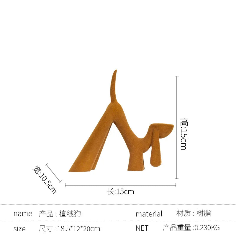 Afralia™ Flocked Cartoon Cat Sculpture Resin Handicrafts Home Decor Figurine