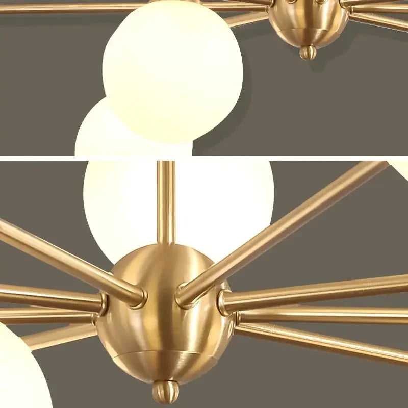 Afralia™ Copper Ceiling Chandelier for Home Decor Lighting