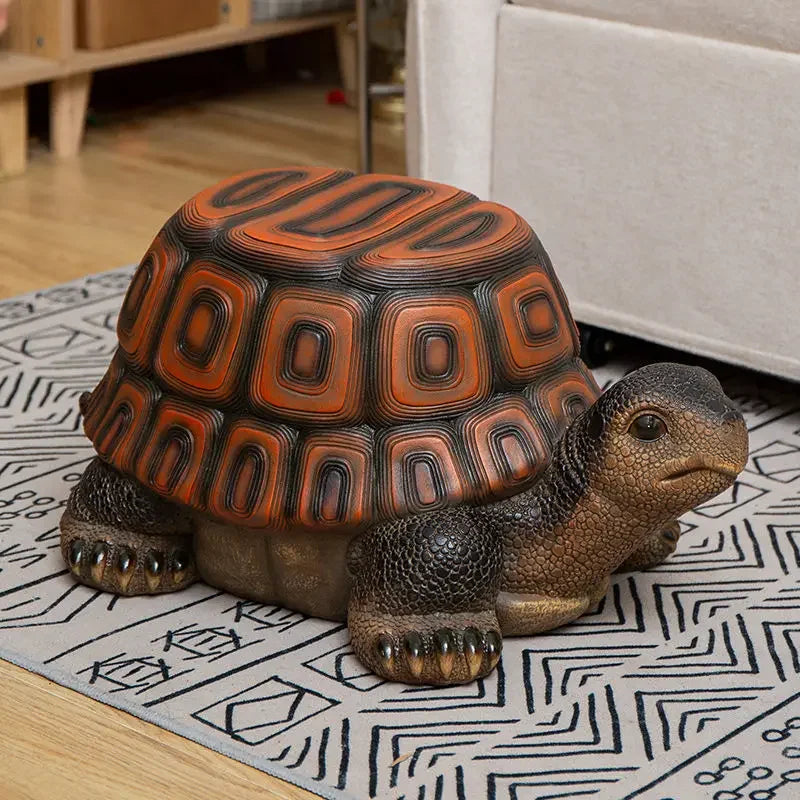 Afralia™ Animal Resin Sculpture Footstool Seat - Creative Cartoon Statue Chair Stool