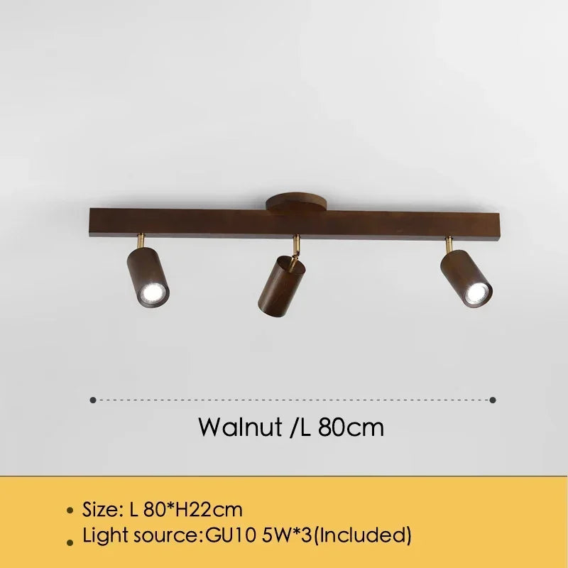 Afralia™ Nordic Wooden Ceiling Spotlight LED for Home Decor