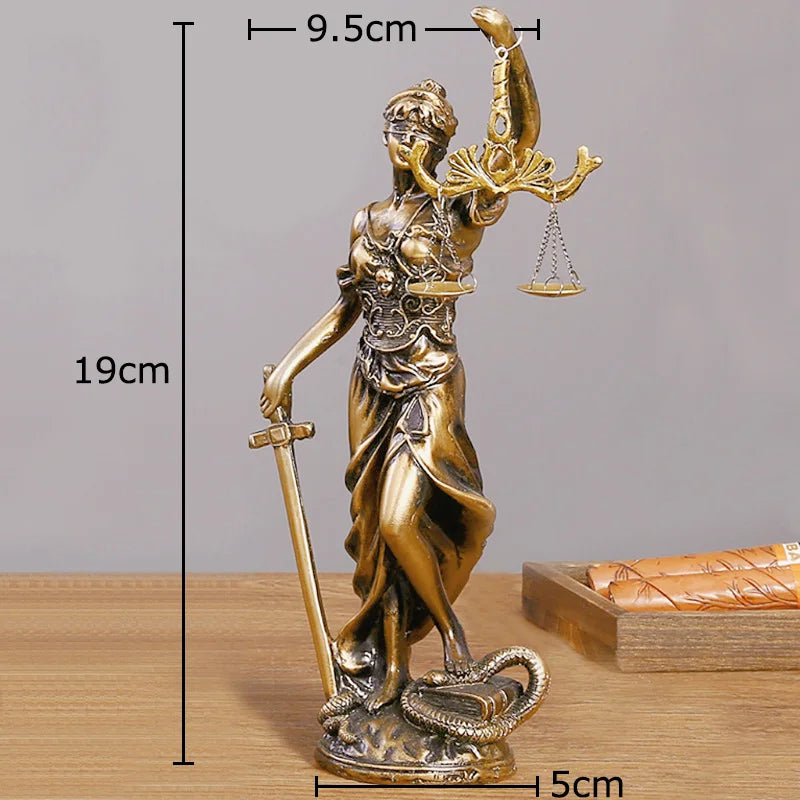 Afralia™ Justice Goddess Resin Sculpture - Room Aesthetic Decor